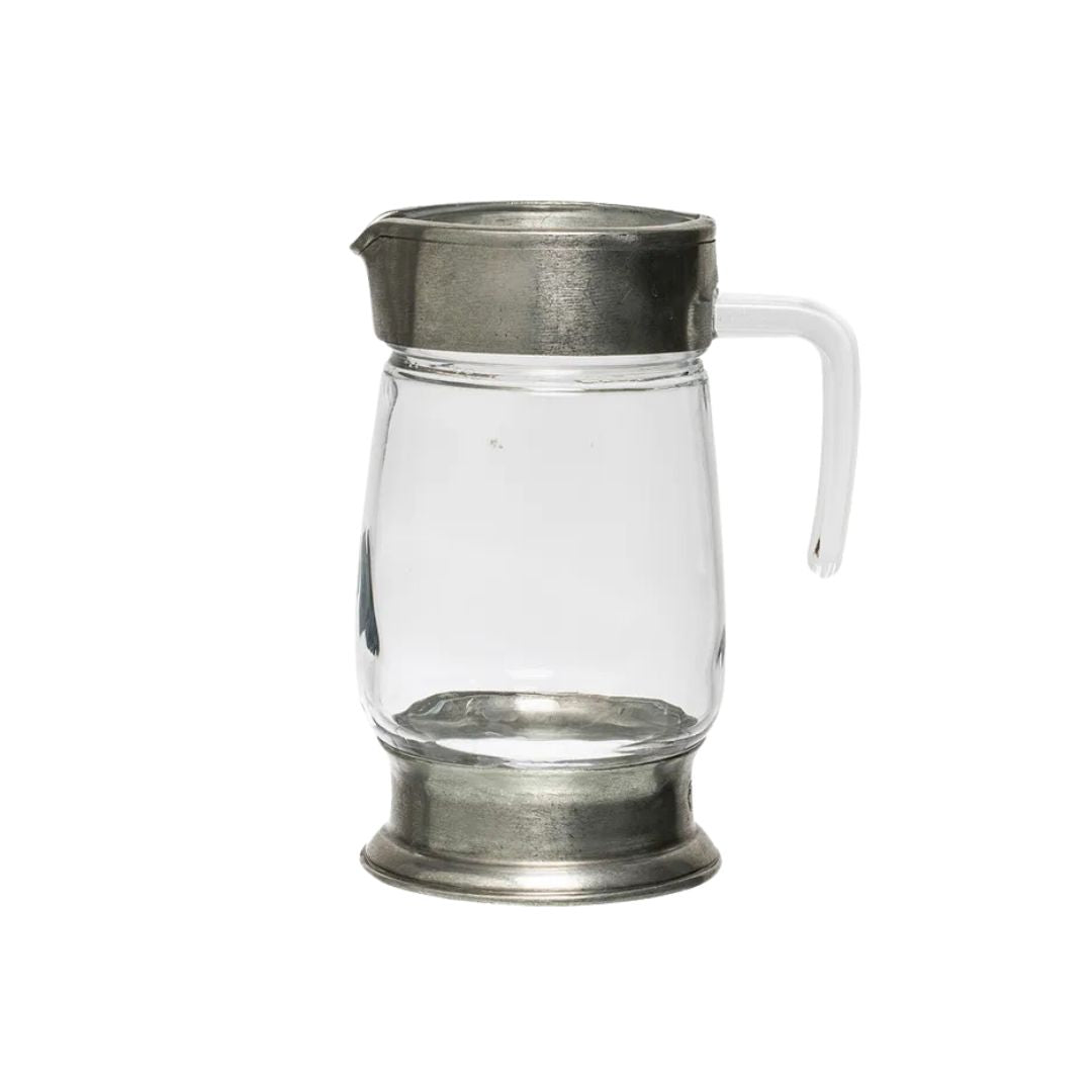 Glass and Pewter Jug - Medium