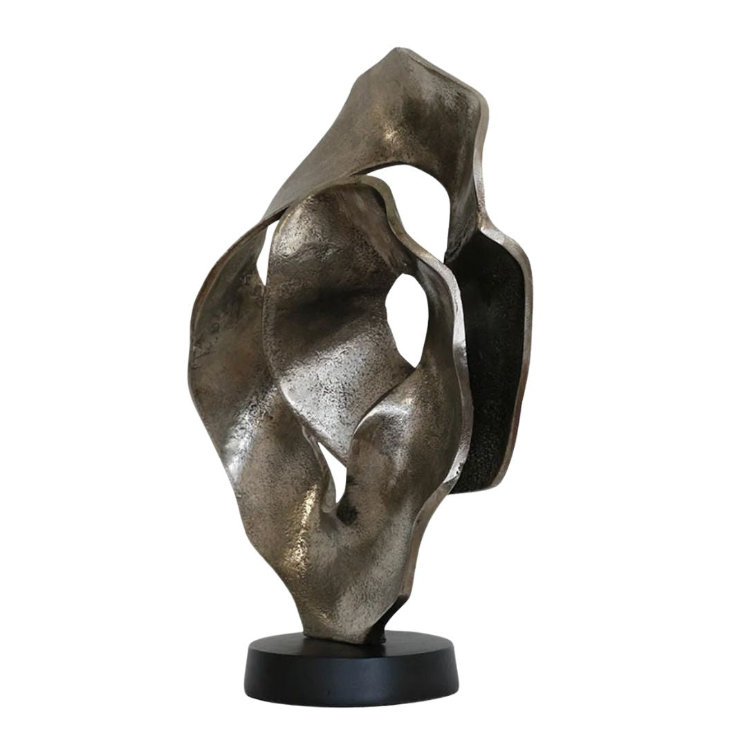 Scalloped Sculpture on Matt Black Stand