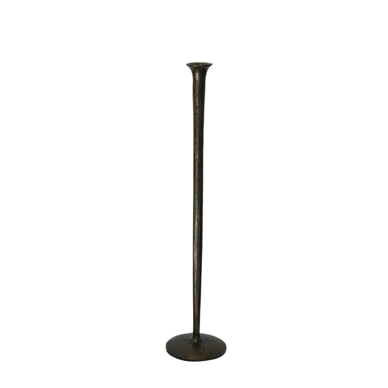 Forged Organic Style Dark Candlestick - Medium