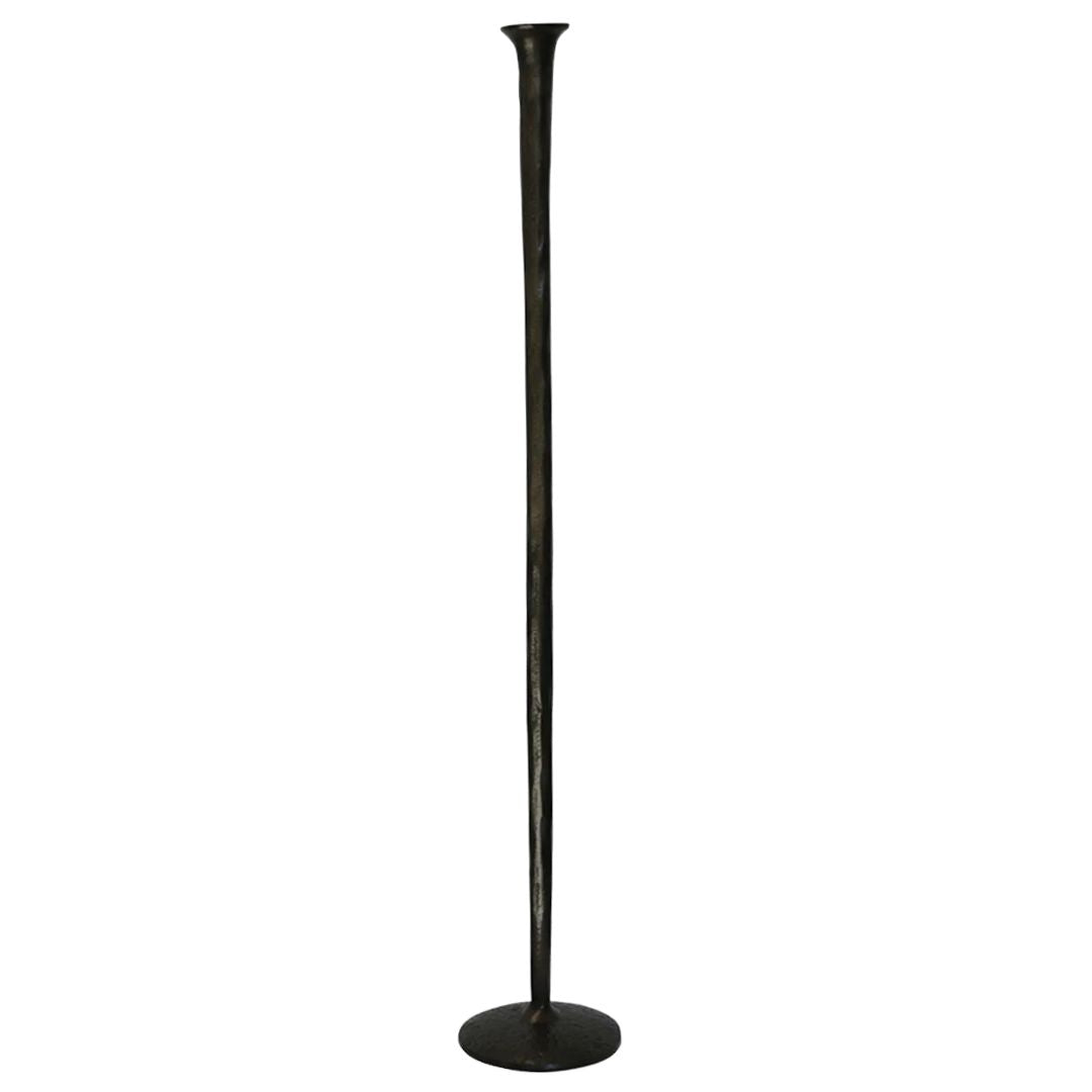 Forged Organic Style Dark Candlestick - Tall