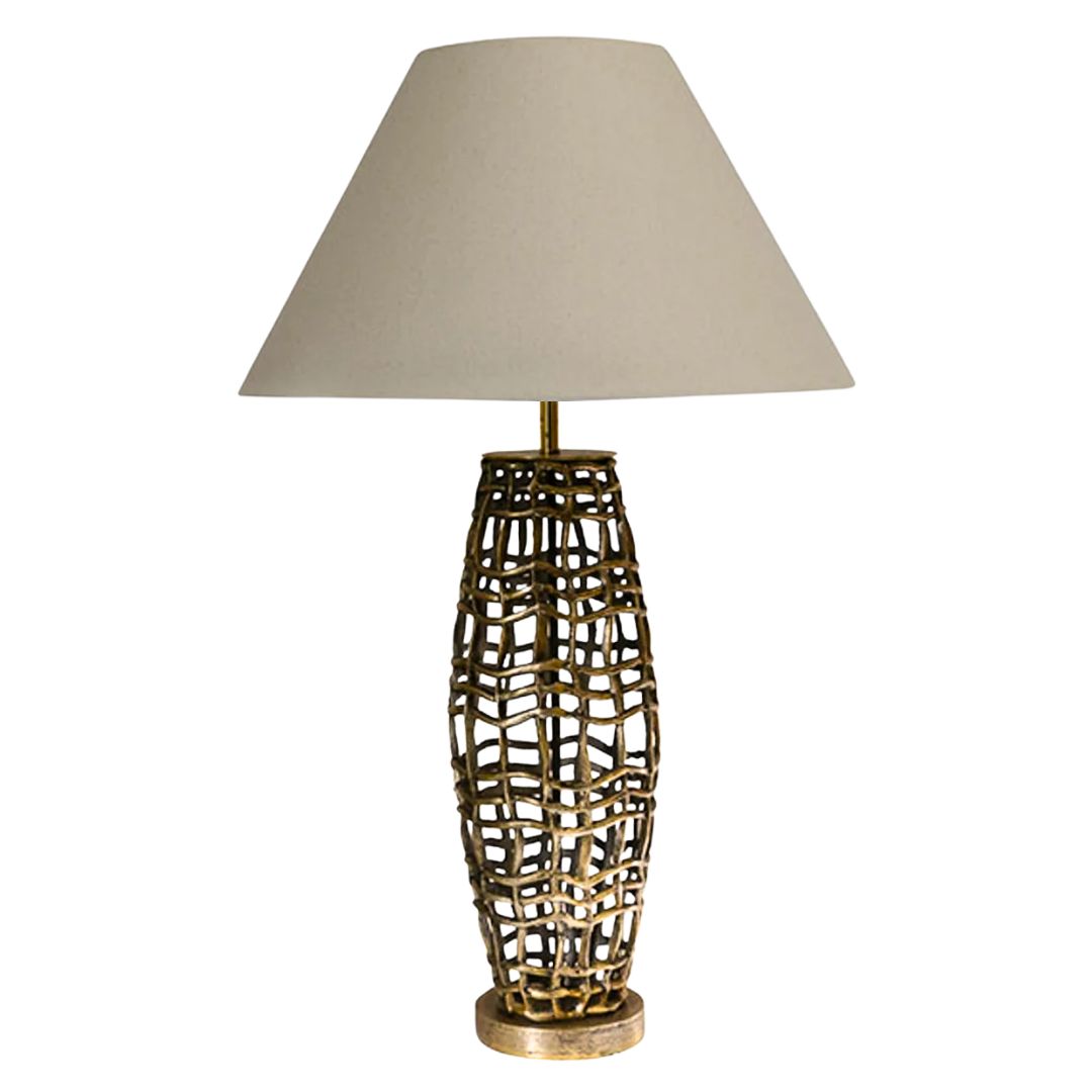 Zurich Metal Weave Lampbase - Old Brass Finish