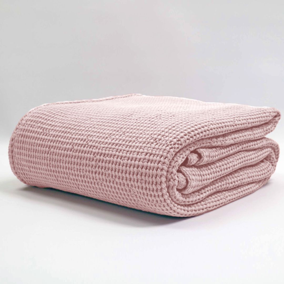 Newbliss Stonewashed Blanket: Dusky Rose - Large