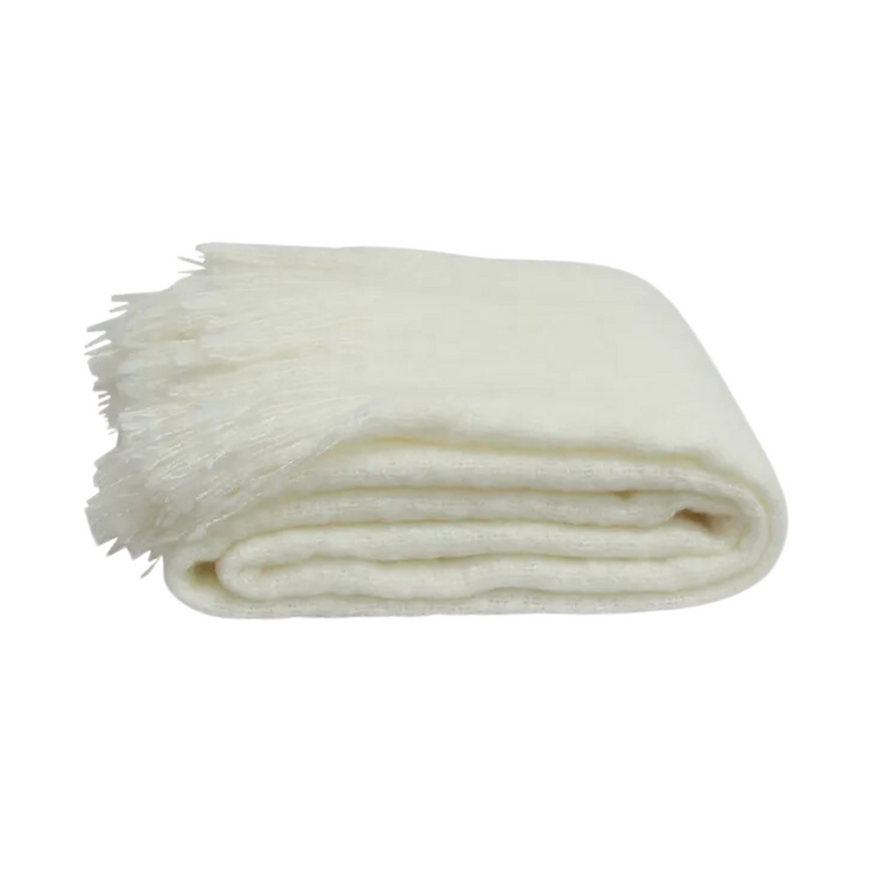 Tassel Off-White Throw - 130x170