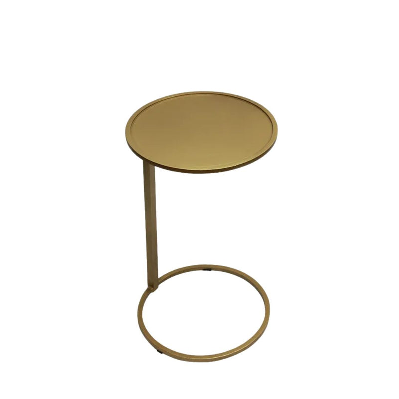 Small Circle Couch Side Table - Gold