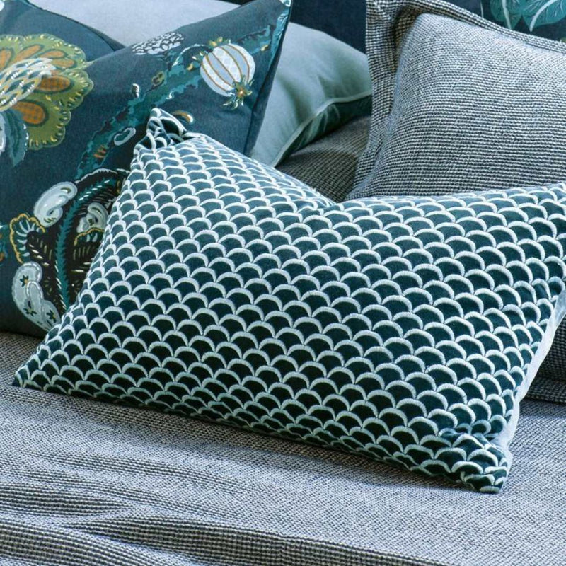 Arco Prussian Blue Cushion - 60x40