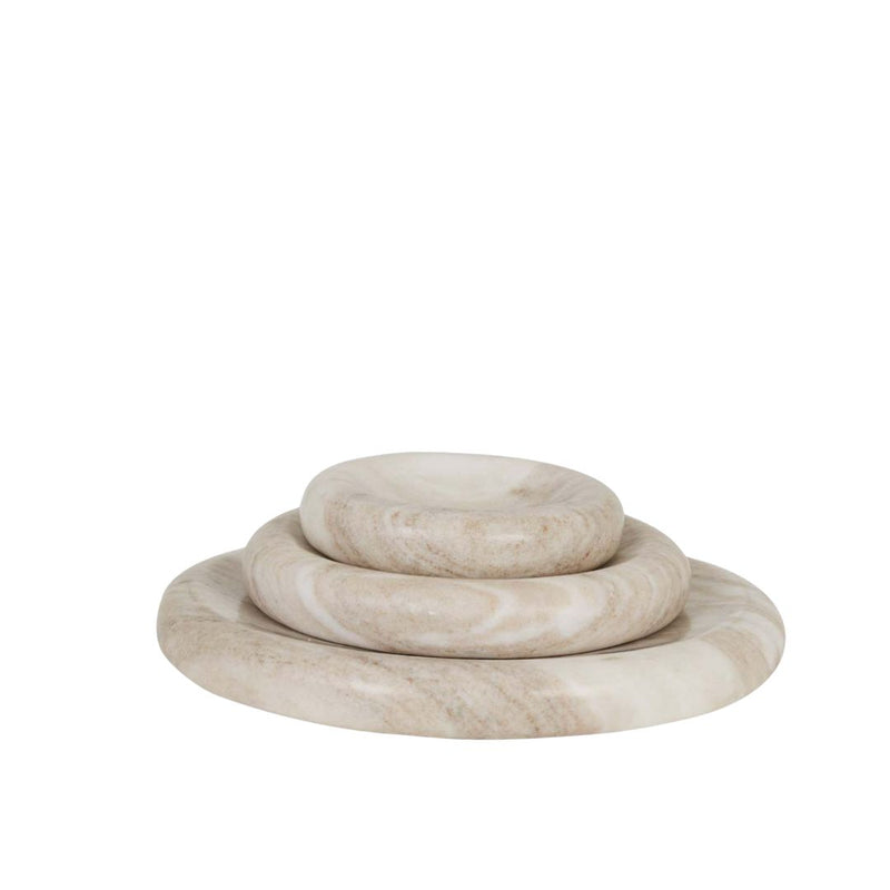 Rufus Indra Small Shallow Bowl - Oat Marble