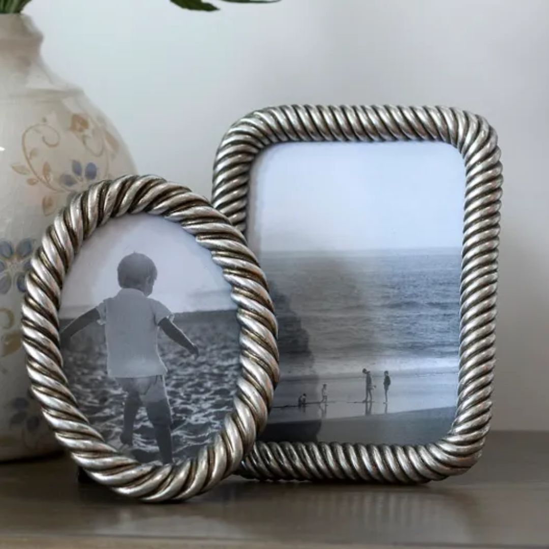 Rope Oval Photo Frame - 4x6"