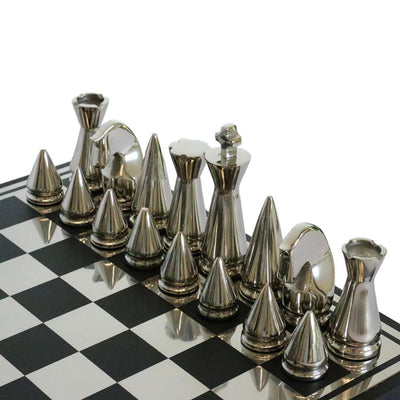 Luxor Chess Set in Black/Nickel