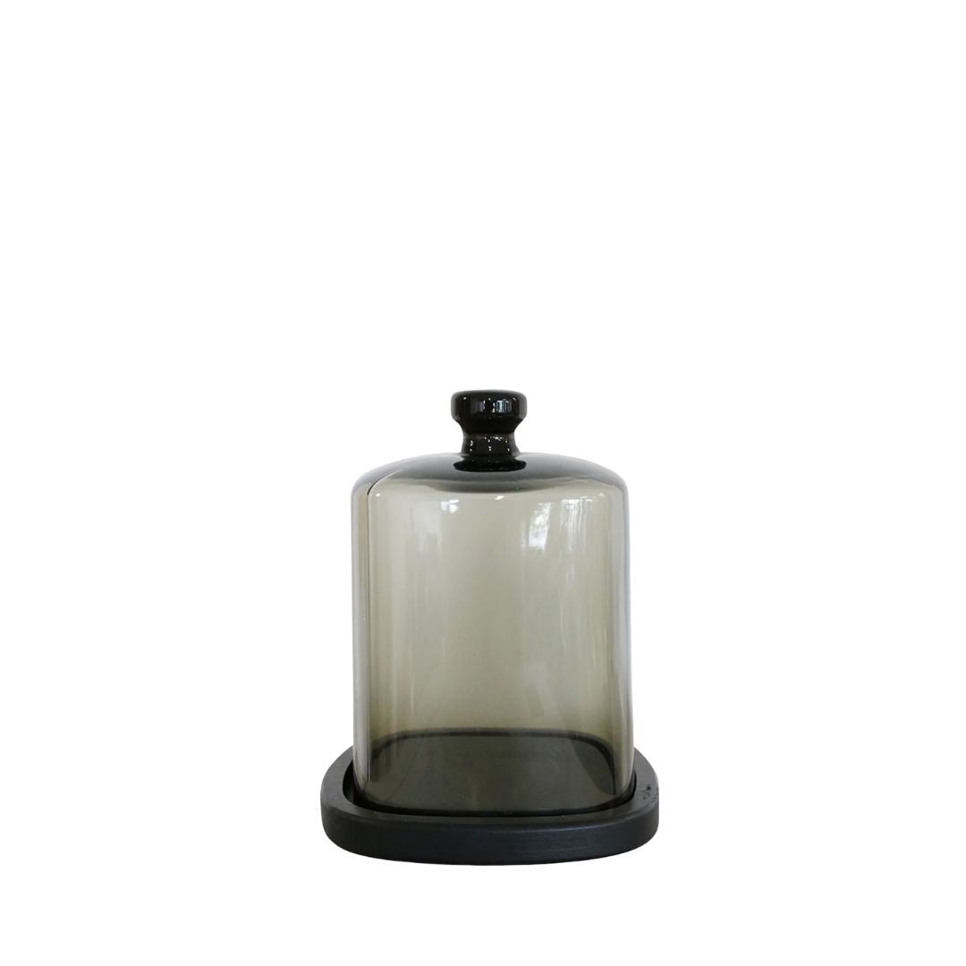 Perfumery Glass Dome with Wooden Base