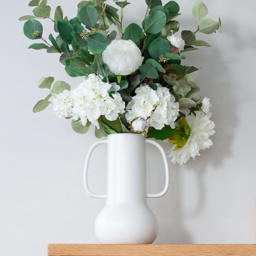 Bodhi Handle Vase - Matte White