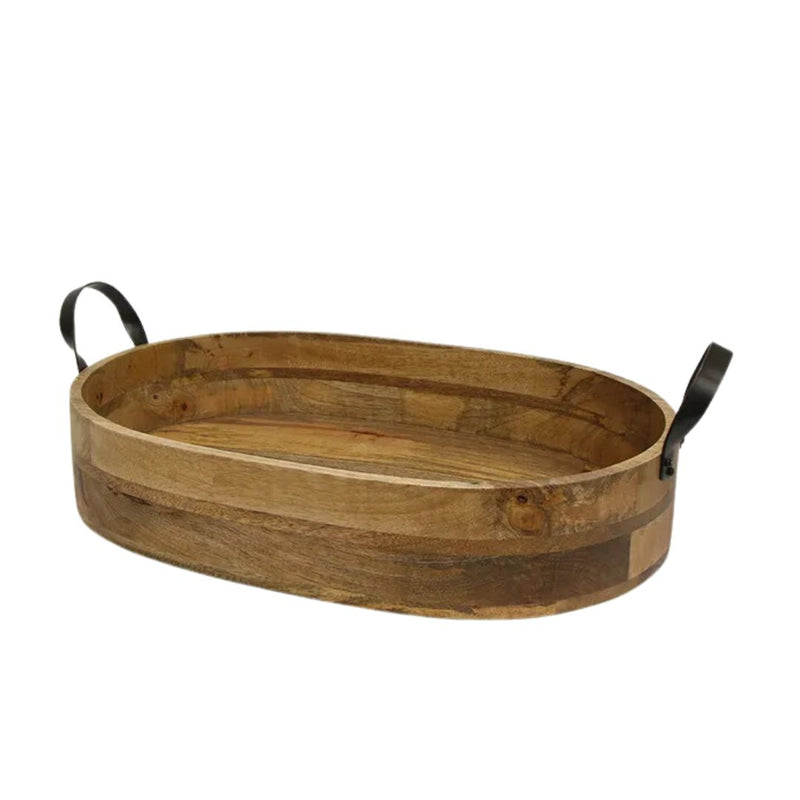 Ploughmans Oval Serving Tray Iron Handles