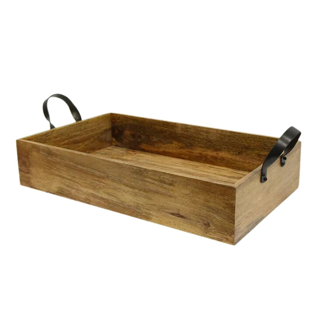 Ploughmans Small Rectangle Tray Iron Handles