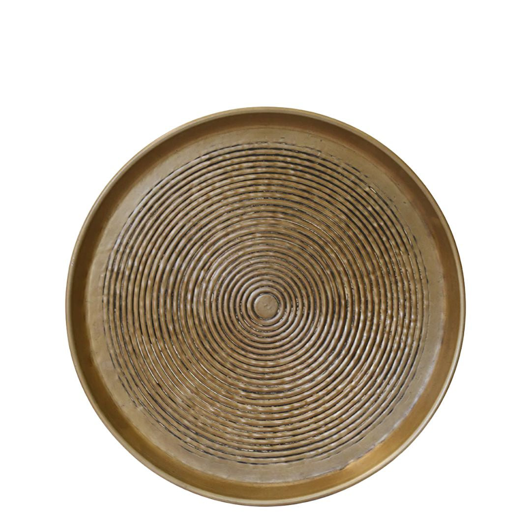 Calypso Tray: Brass Antique Finish - Medium