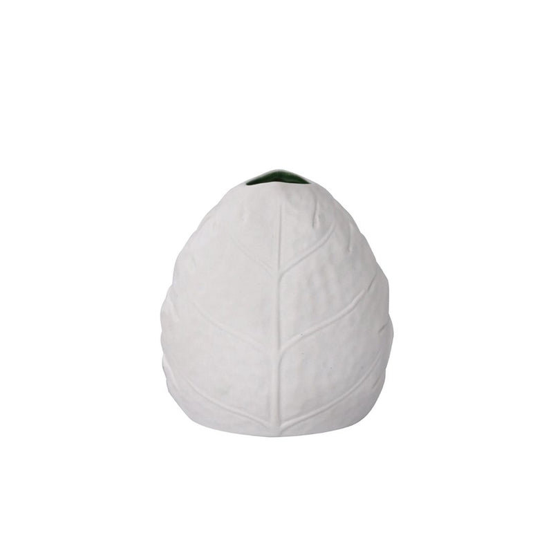 Leaf Vase in Matt White - Small