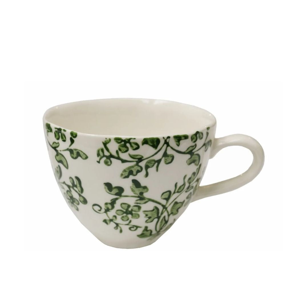 Florentine Handpainted Cup: Verde