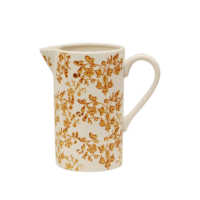 Florentine Ochre Handpainted Jug - Yellow