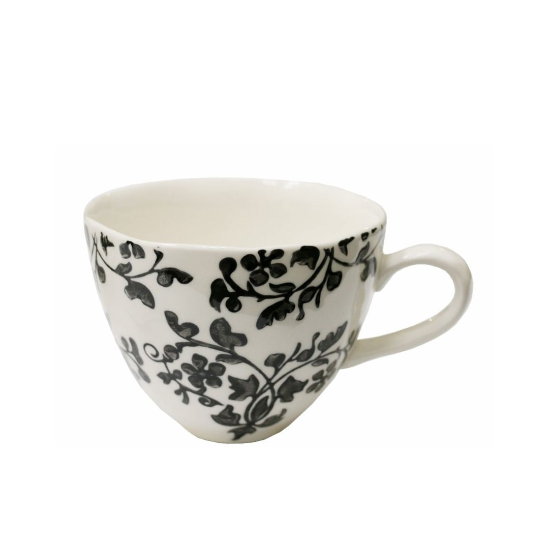Florentine Handpainted Cup: Noir