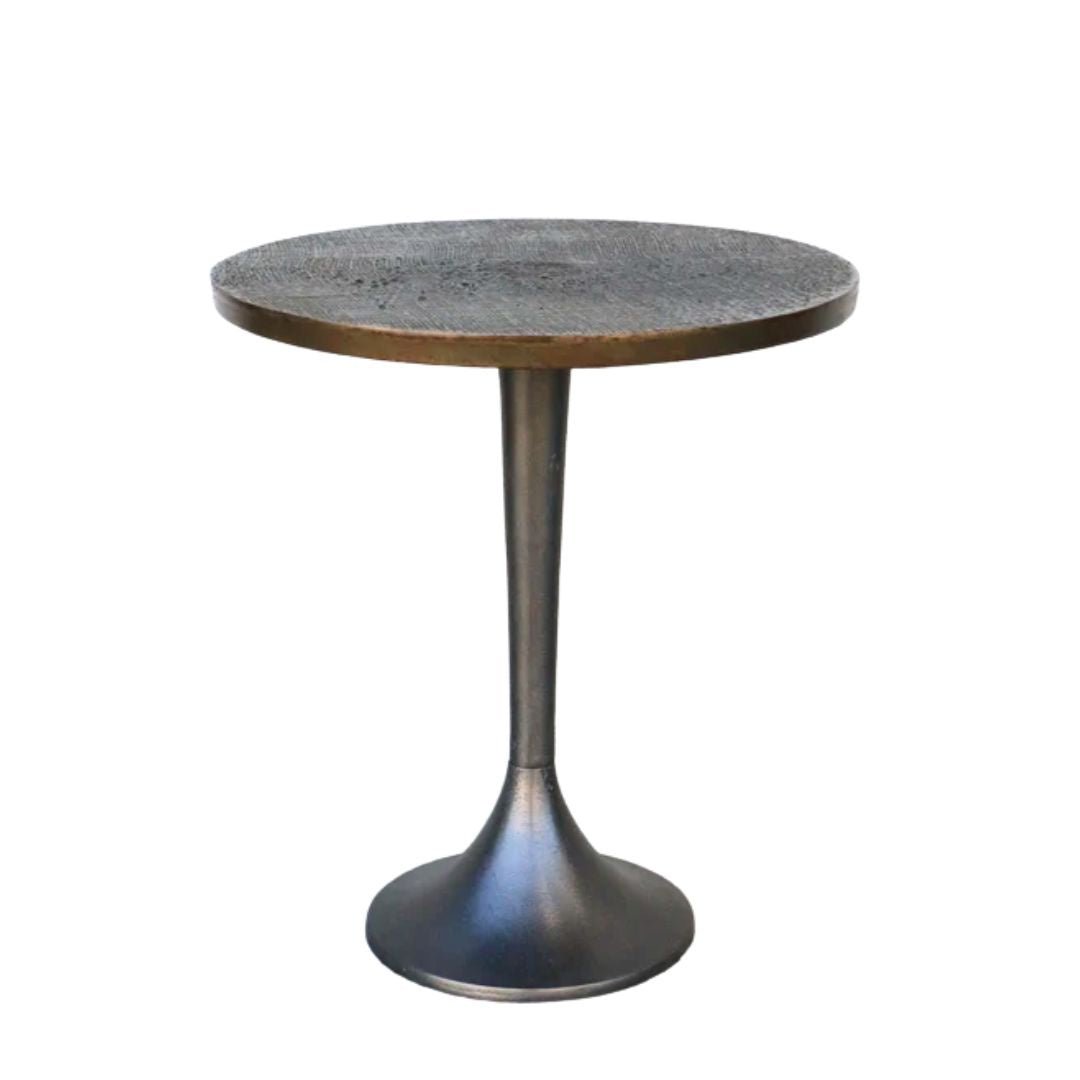 Casablanca Tulip Table: Antique Brass Finish