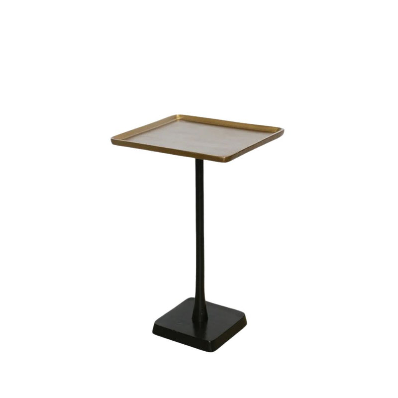 Marrakesh Square Pedestal Table in Brass