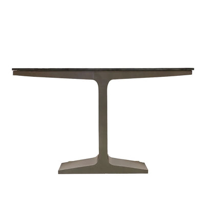 Luggate Steel & Black Marble T Console