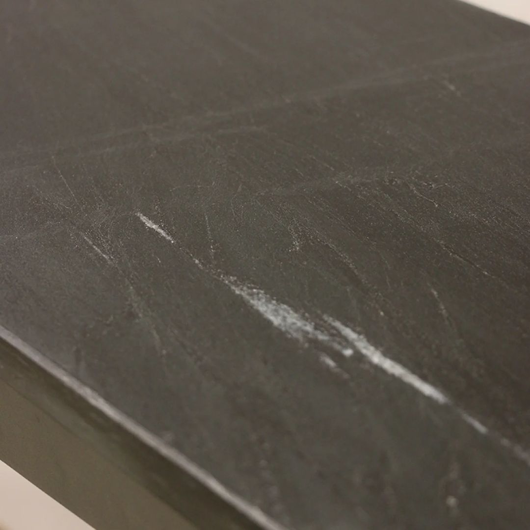 Luggate Steel & Black Marble T Console