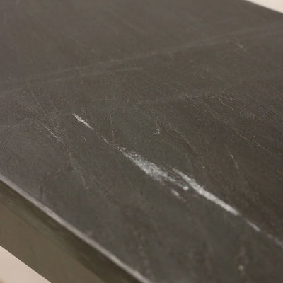 Luggate Steel & Black Marble T Console