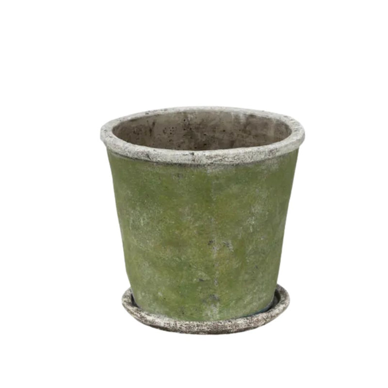 Evergreen Plant Pot & Saucer - Medium