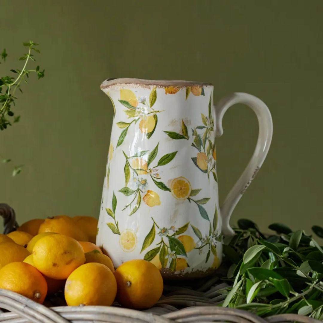 Botanical Lemon Jug - Tall