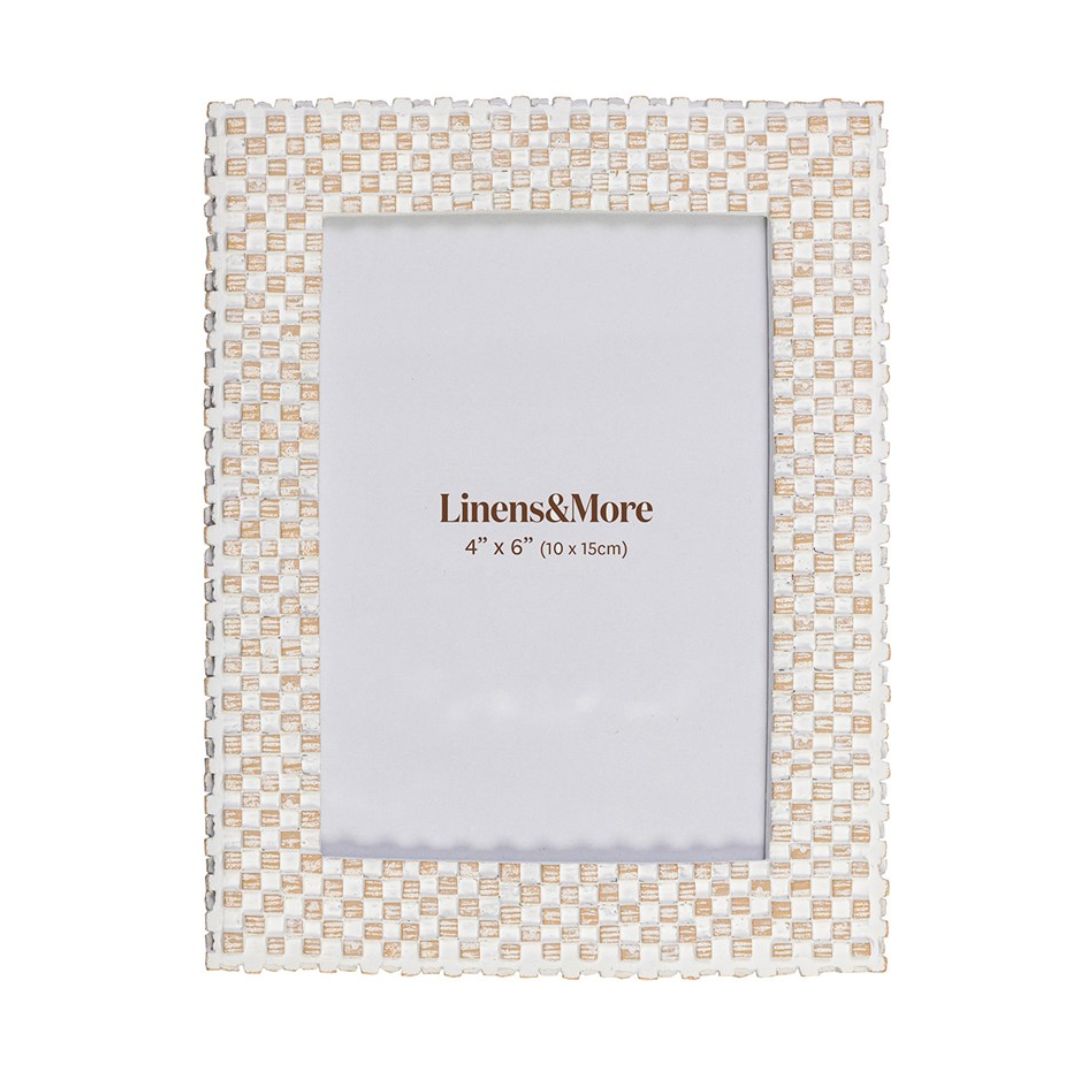 Square Gold/Cream Photo Frame - 5x7"