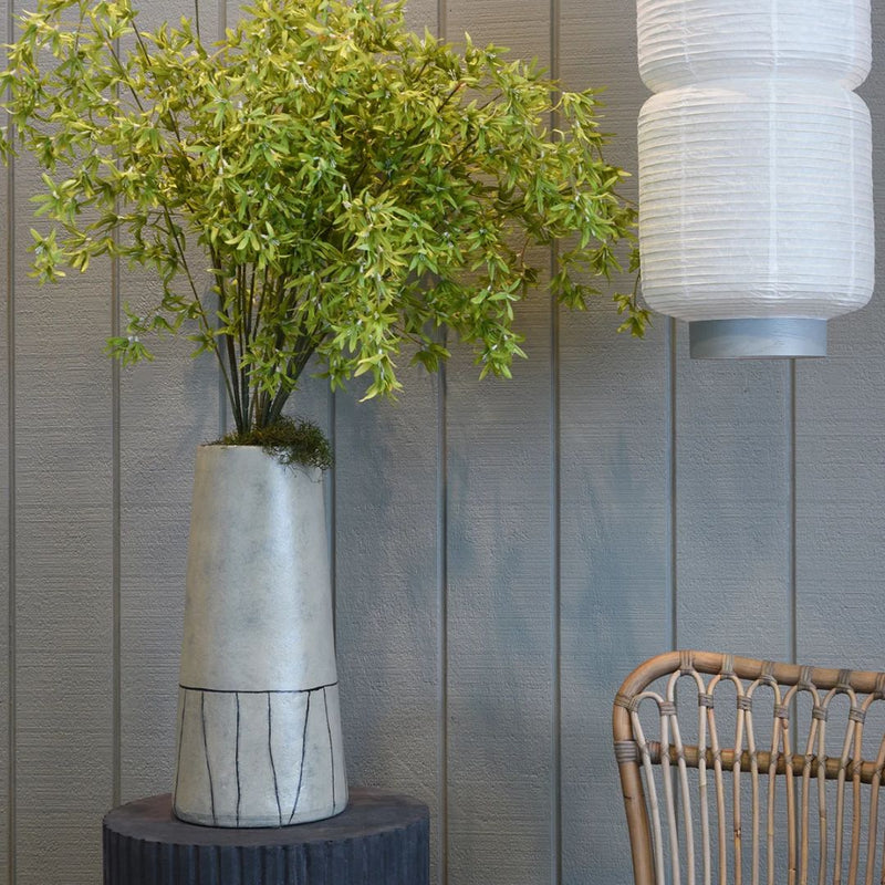 Iris Slab Vase with Vertical Stripe