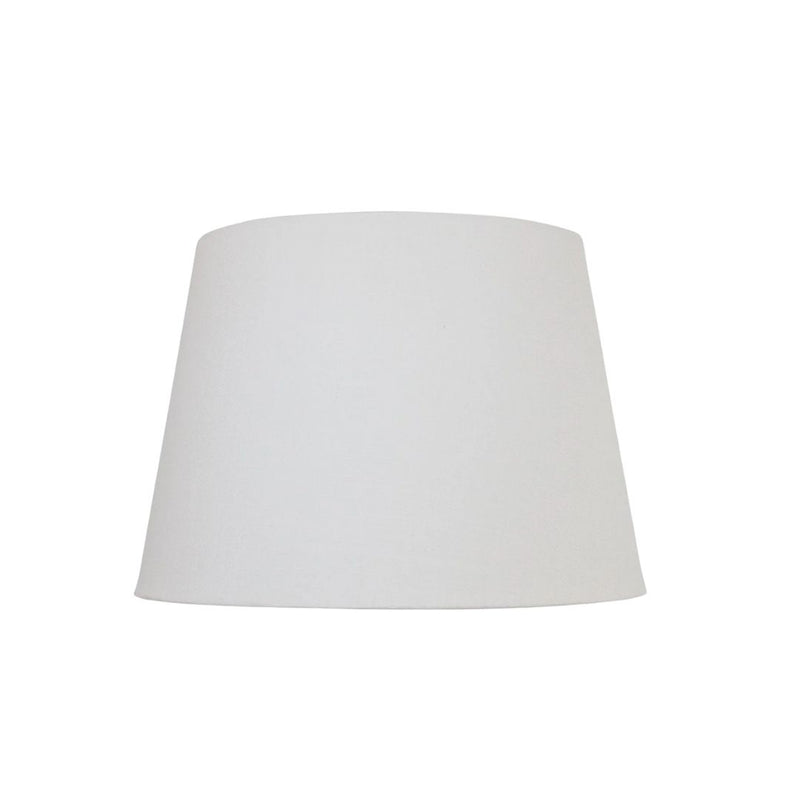 White Linen Tall Drum Lampshade - 46cm