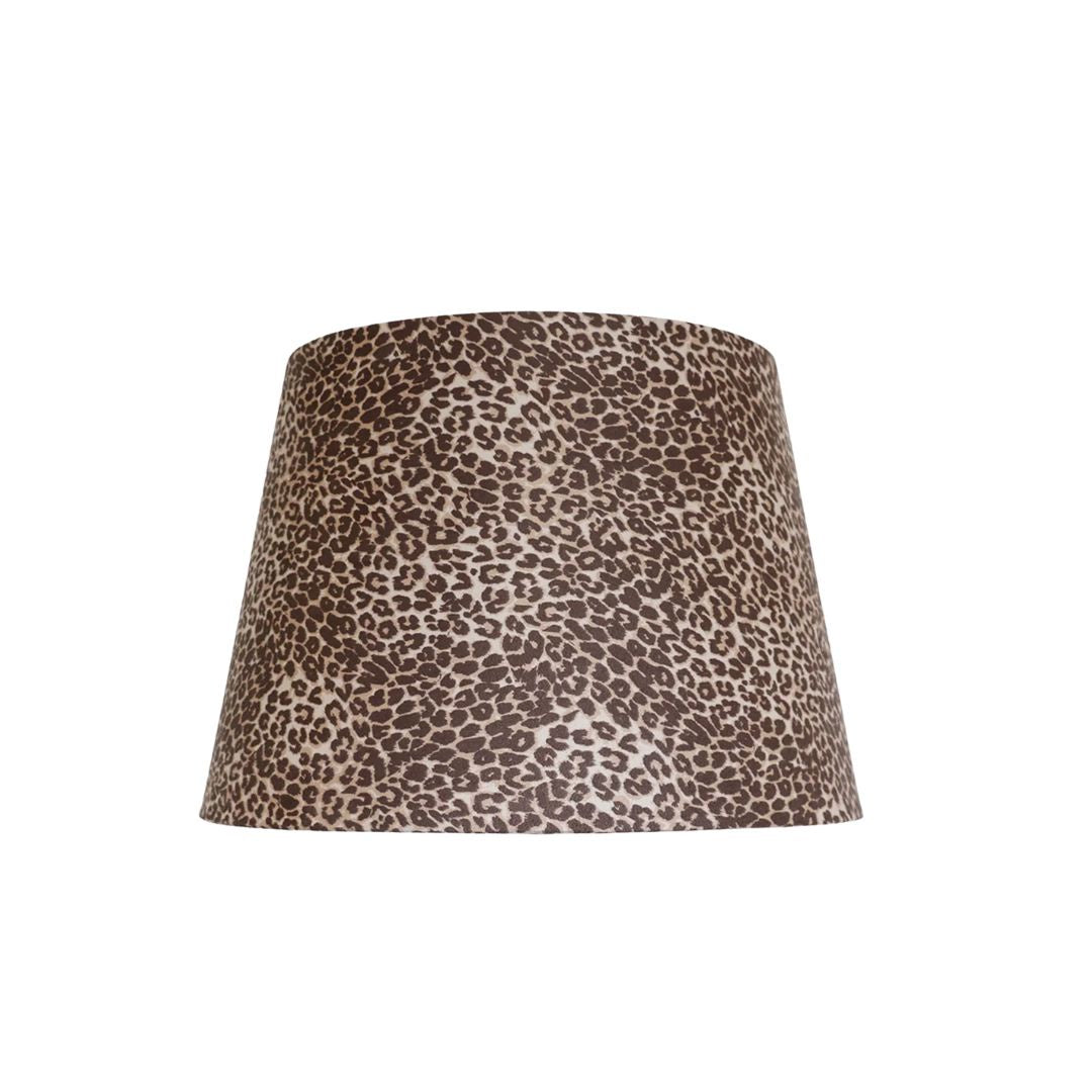Leopard Print Tall Drum Lampshade - 46cm