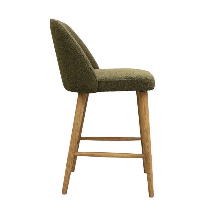Roma Sherwood Boucle Oak Barstool