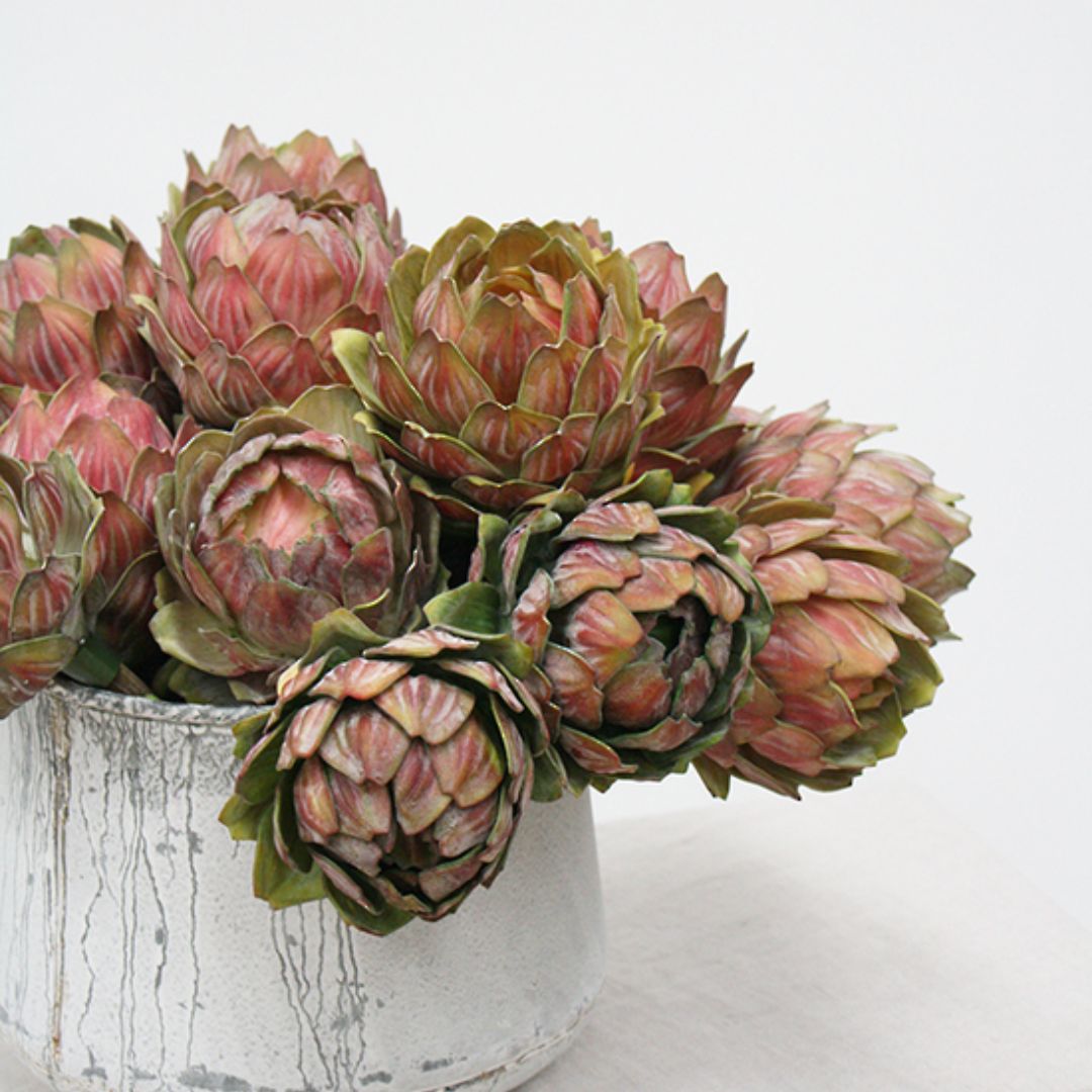 Artichoke with Stem - Red/Brown