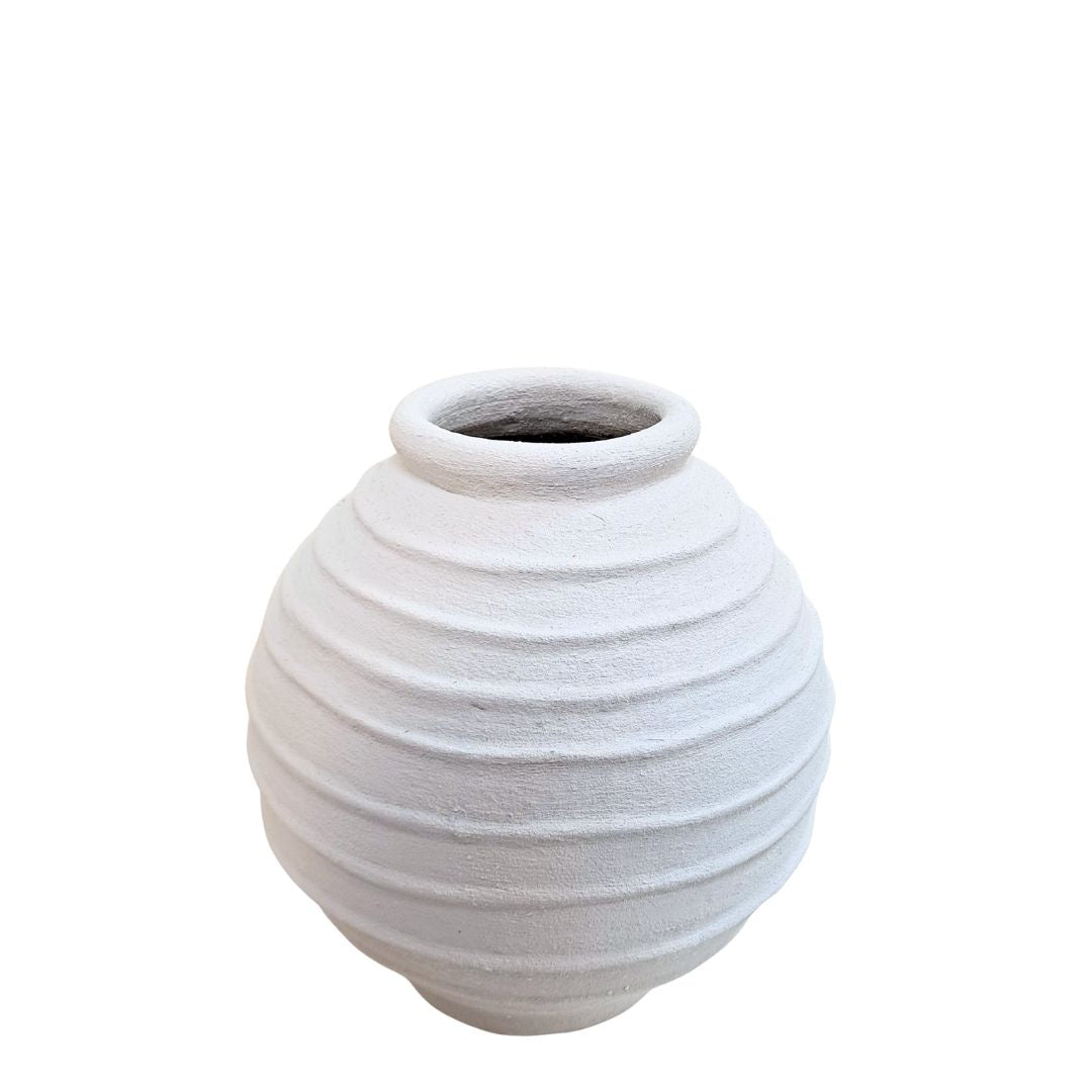 Tuscan Urn in Santorini White - Medium