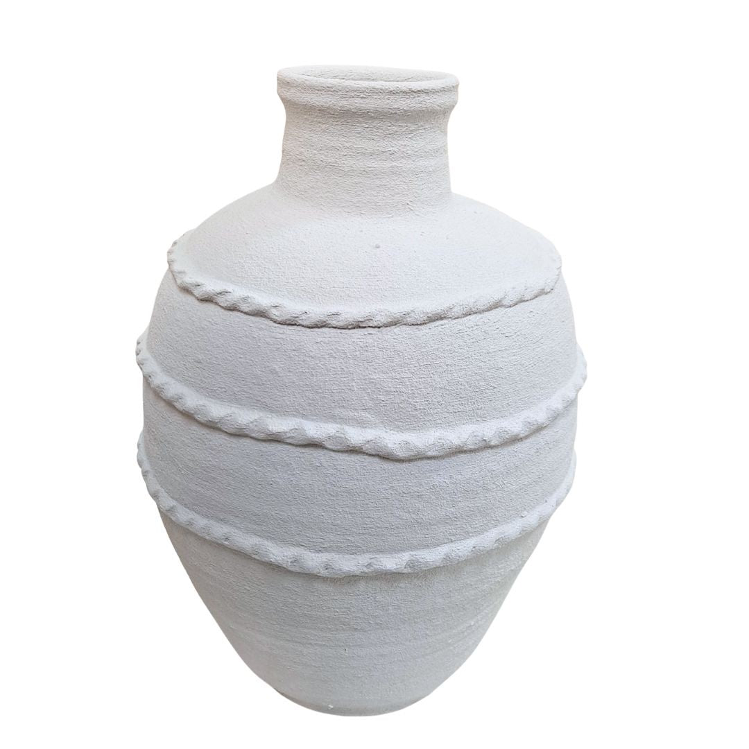 Tuscan Urn in Santorini White - Large