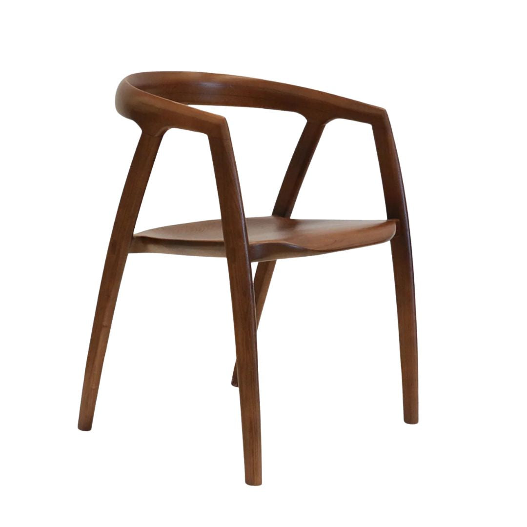 Claude Dining Chair with Arms in Cocoa Elm