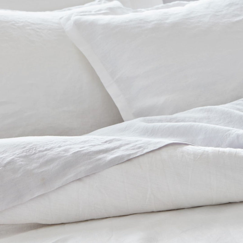 Baltic Linen Oxford Pillowcase: White in Pair