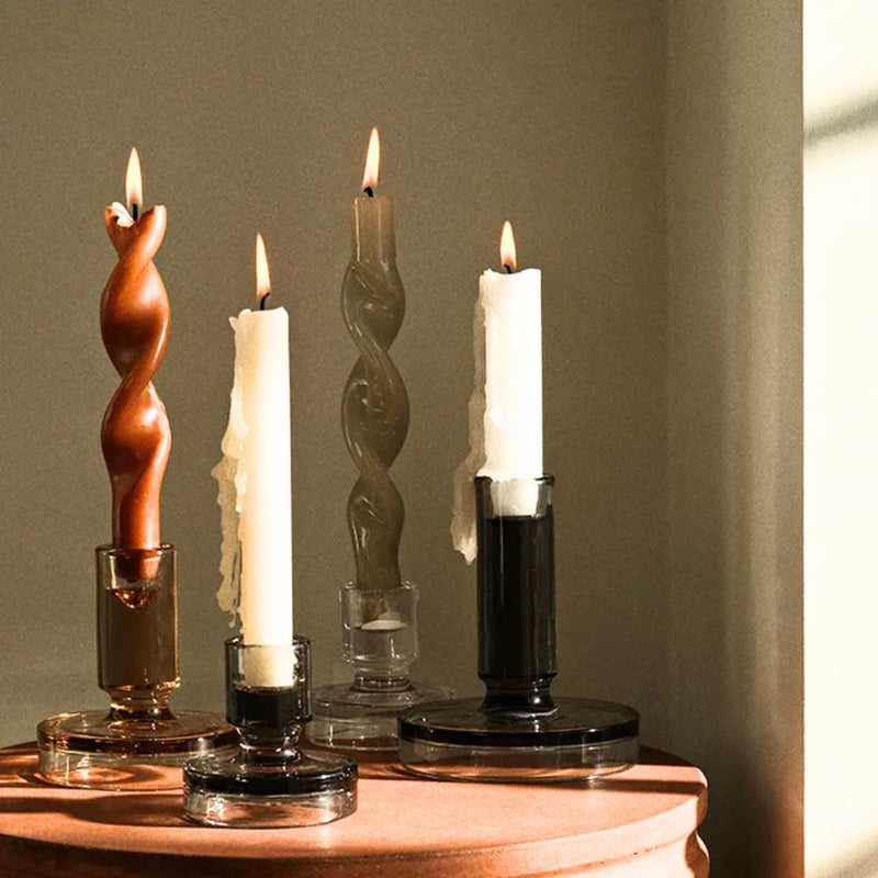 Broste Candleholder Petra: Indian Tan - Tall