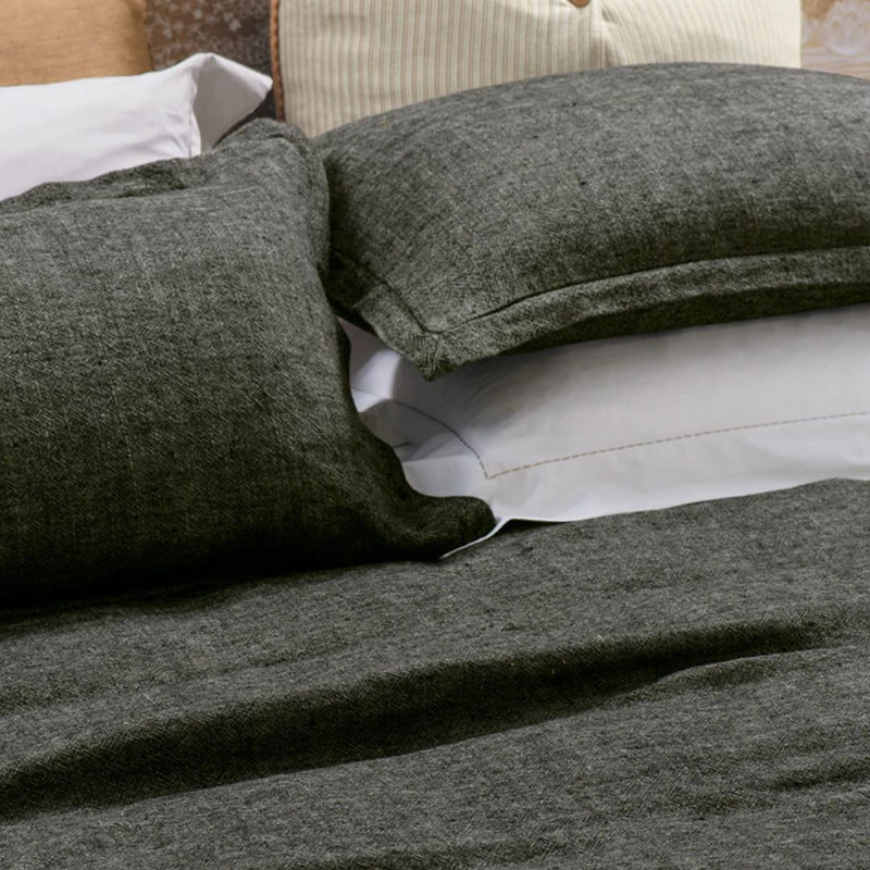 Cela Charcoal Pillowcase in Pair