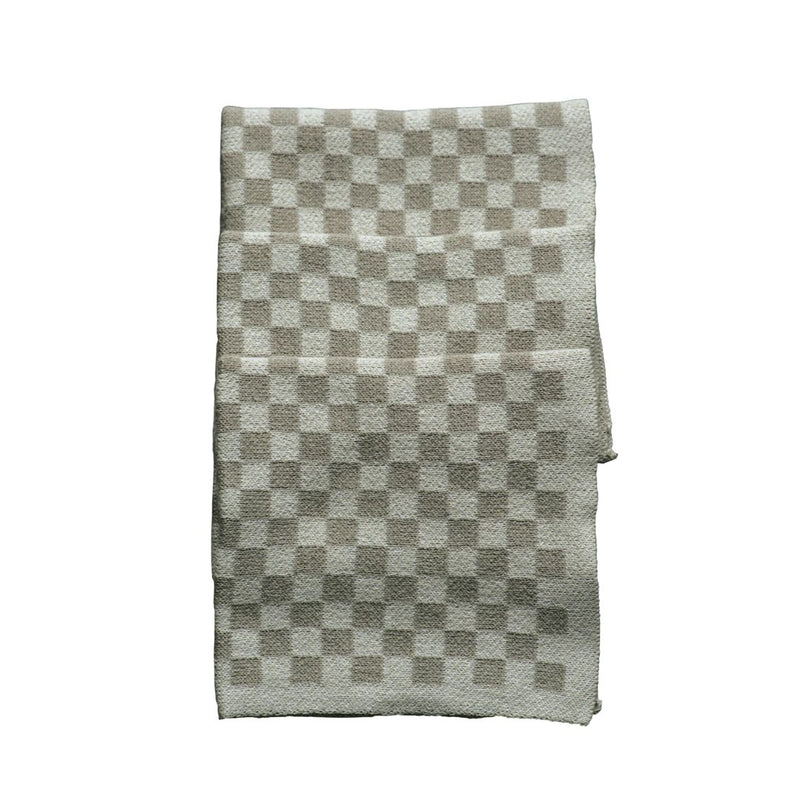 Chekka Washcloths: Taupe - Set of 3