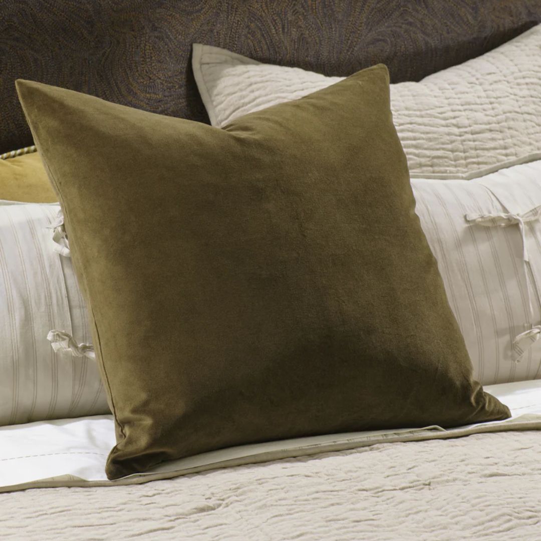 Mica Deep Moss Eurocase in Pair