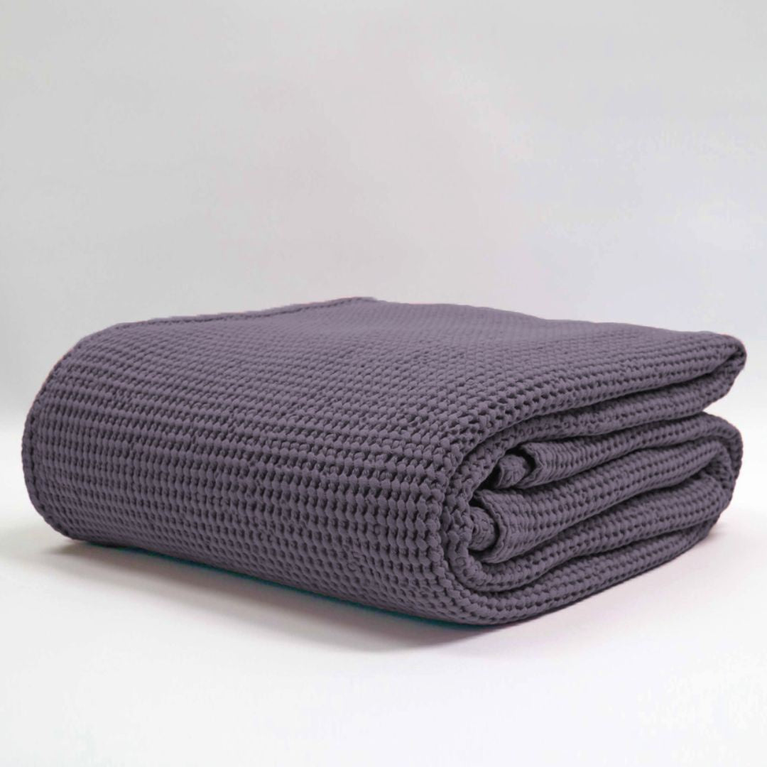 Newbliss Stonewashed Blanket: Grape - Large
