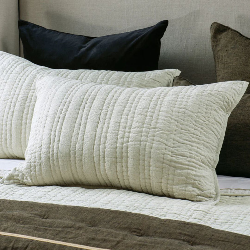 Ricamo Oatmeal Pillowsham - Set of 2