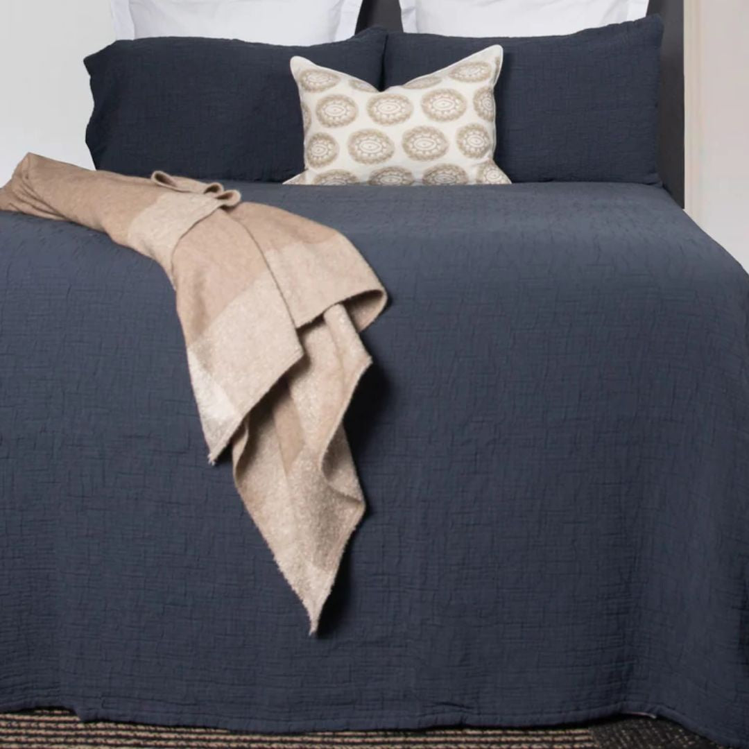 Roma Comforter Set: Navy