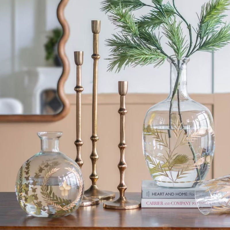 Taper Candle Holder: Gold - Short