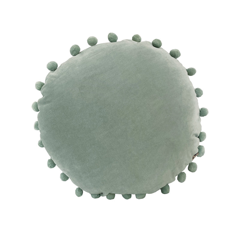 Pom Pom Aqua Round Cushion - 45 dia.