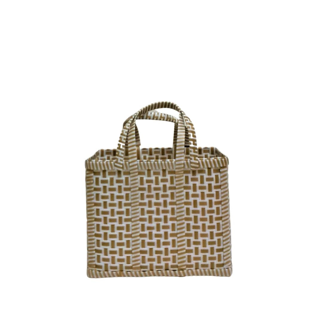 Juno Beige & White Bag - X Small