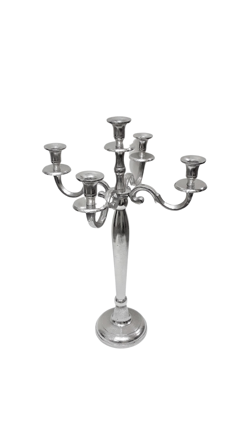 Raw Nickel Candelabra - 60cm