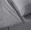 Chambray Flannel Sheet Set Grey Marle Queen